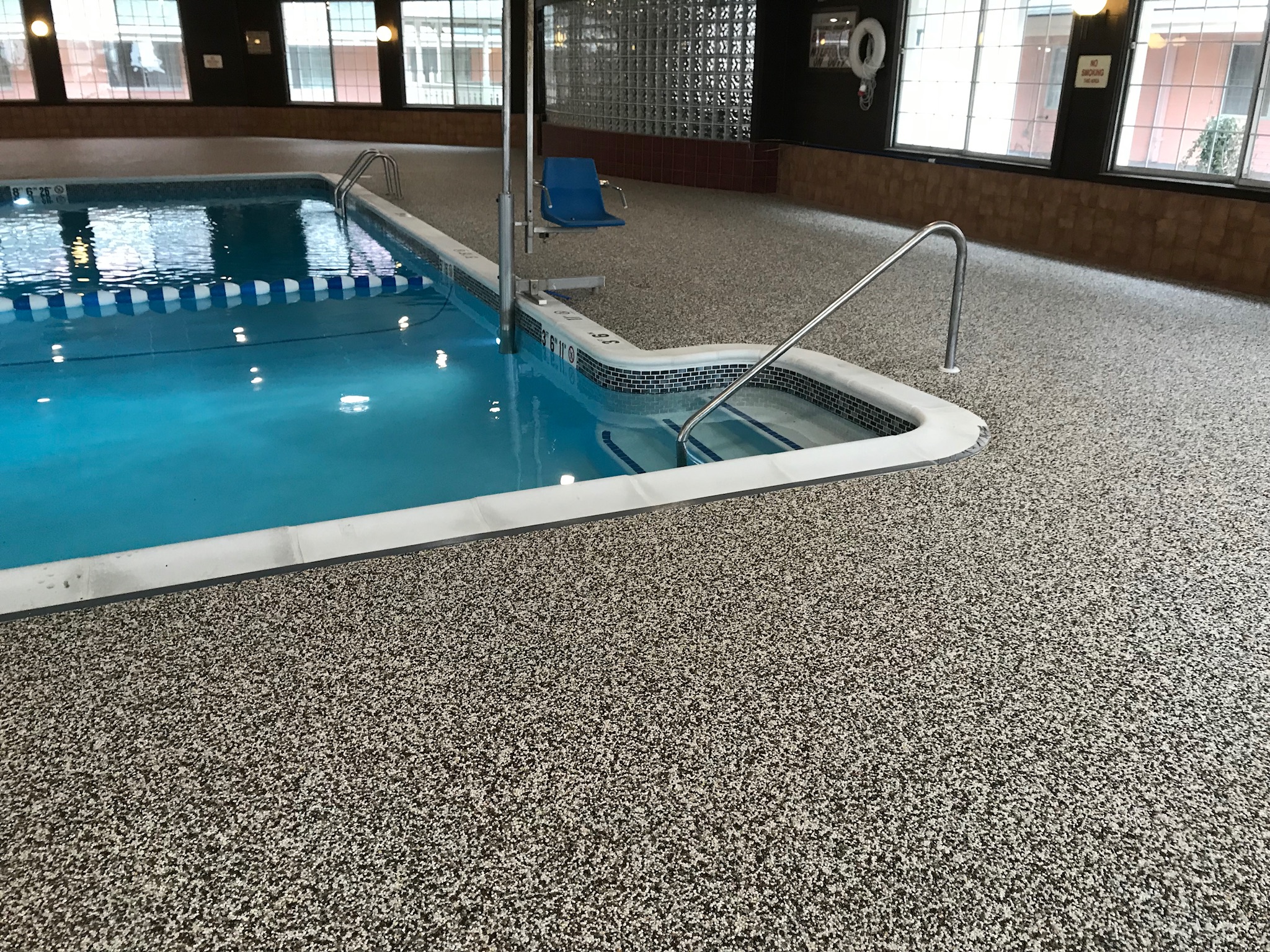 Motel Pool Deck Installation