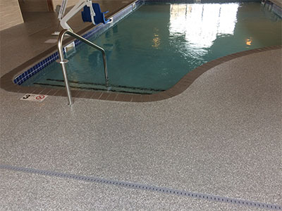 Slip Resistant Pool Deck Indoors